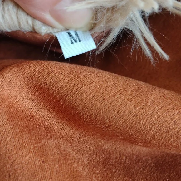 CARHARTT Faux Suede 2 Button Collared Lightweight Embroidered Coat Sz M - Picture 13 of 14